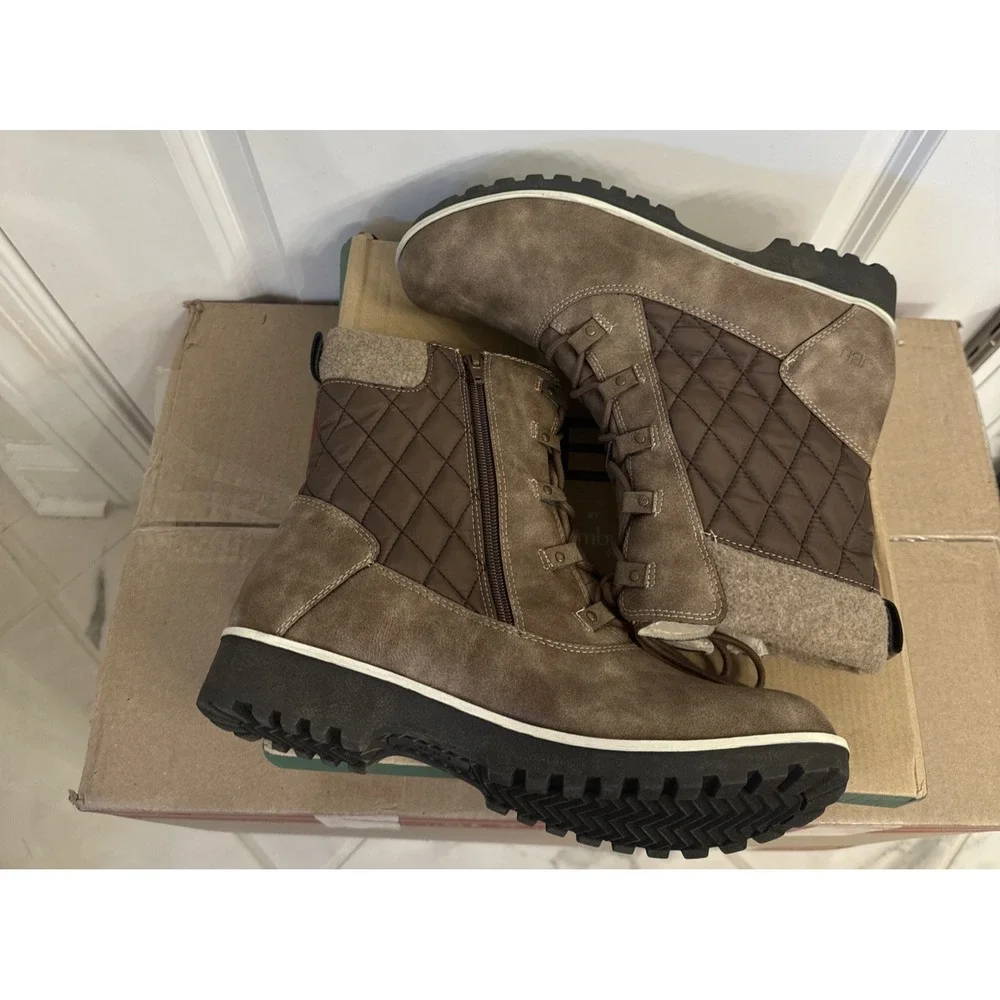 JBU by Jambu Summit Women Size 9.5 Wide Water-Proof Boots Tobacco Brown B2SMT54W